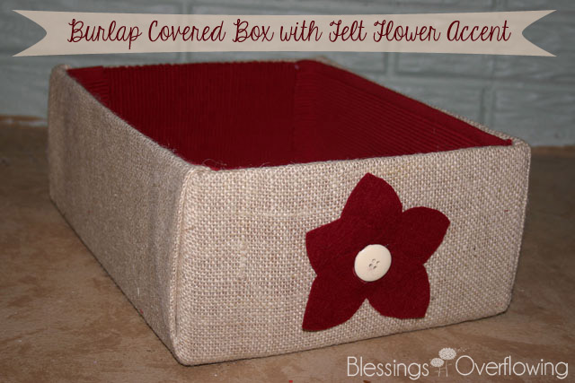 Burlap Covered Box