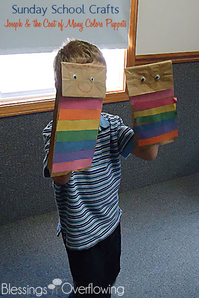 Joseph and the Coat of Many Colors Paper Bag Puppet