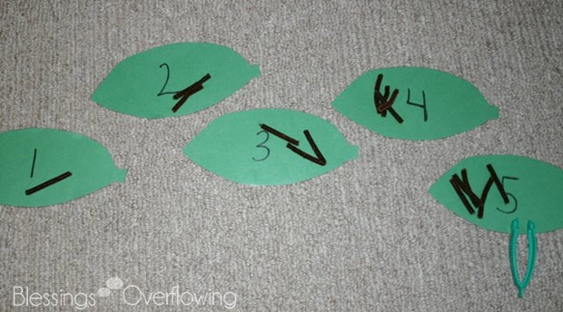 Caterpillars on Leaves Activity