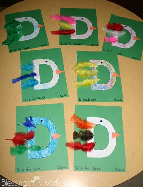 Letter D Ducks