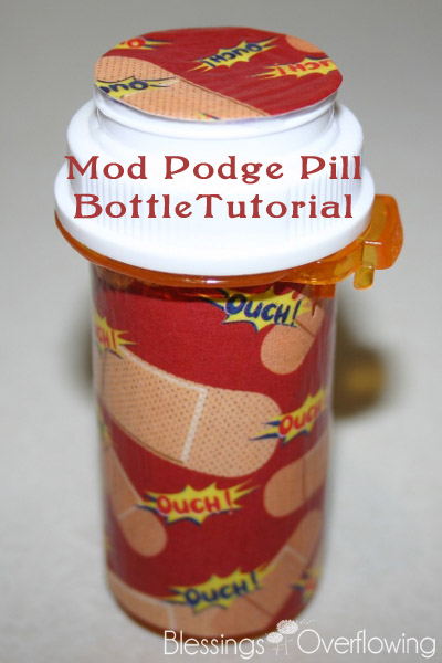 Mod Podge Pill Bottle