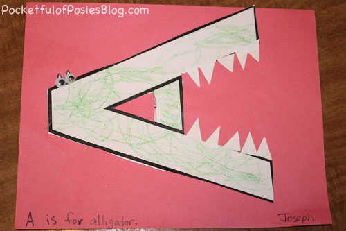 Letter A Alligator