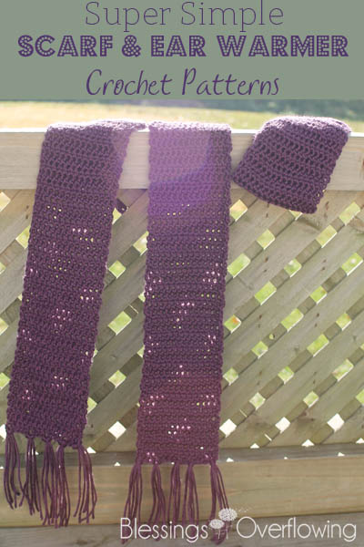 Super Simple Scarf & Ear Warmer Crochet Patterns