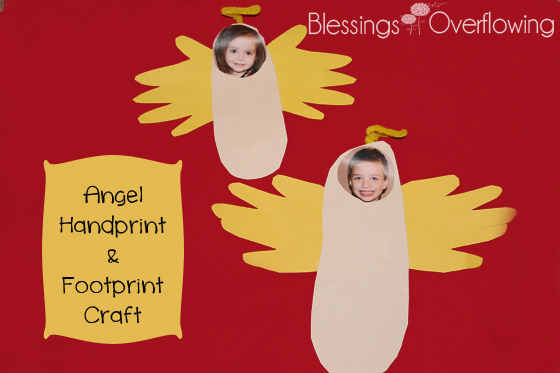 Sunday School Crafts: Handprint & Footprint Angel
