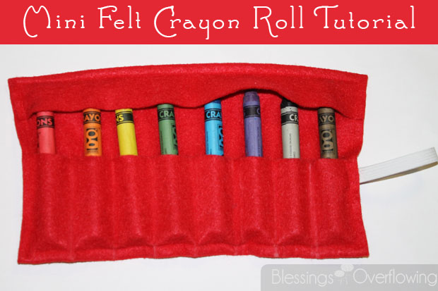 Mini Felt Crayon Roll Tutorial