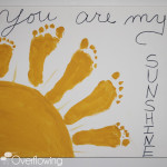 You Are My Sunshine Footprint Art