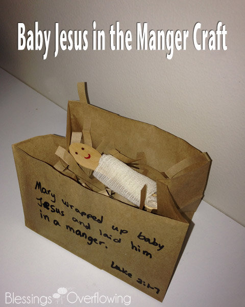 Sunday School Crafts: Baby Jesus in the Manger