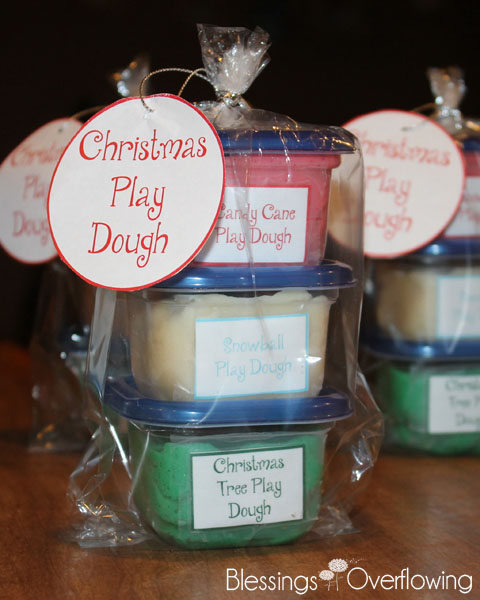 DIY Christmas Play Dough with Printable Tags