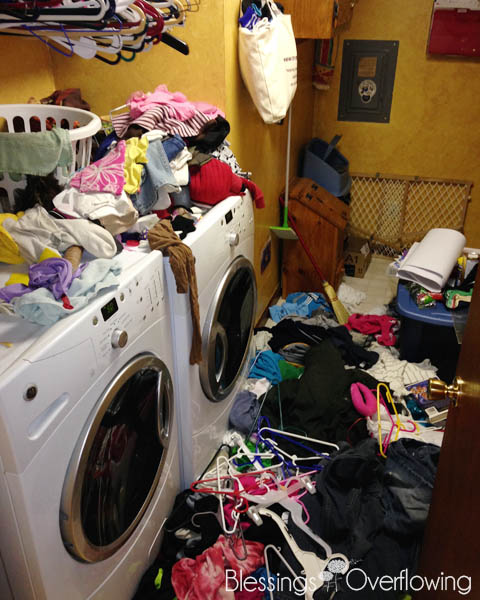 Messy Laundry Room