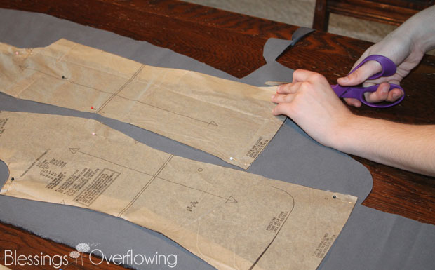 Cutting Out Sewing Pattern