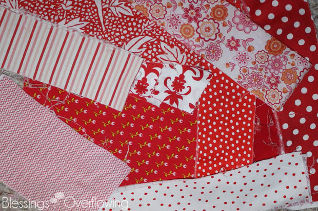 Red Fabric Scraps