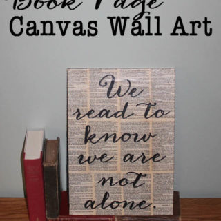 Book Page Canvas Wall Art