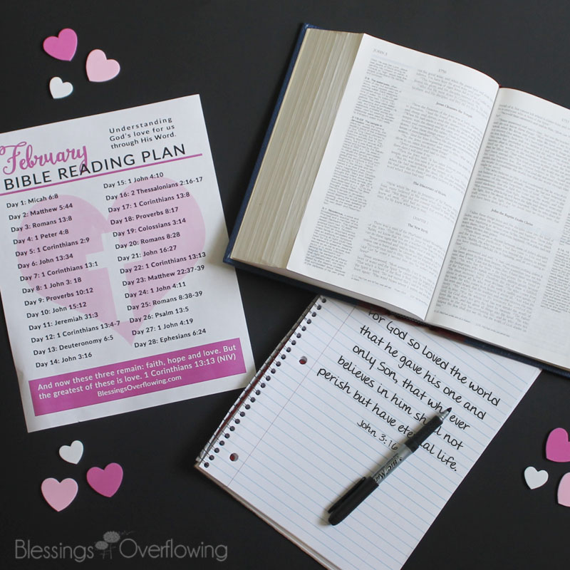 February Bible Reading Plan (Understanding God’s Love for Us Through Scripture)