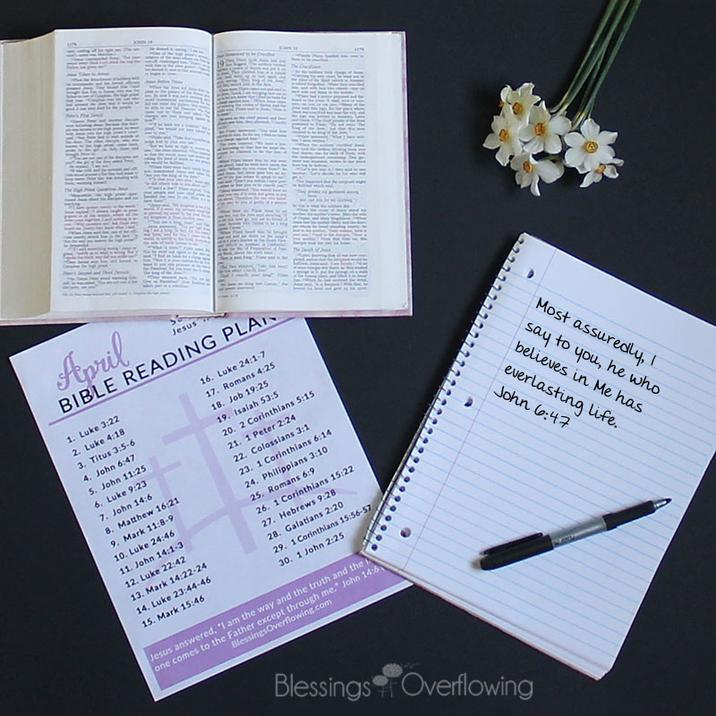 April Bible Reading Plan (Scripture for Easter)
